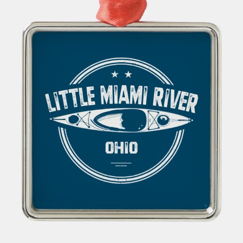 Little Miami River Ohio Kayaking Metal Ornament