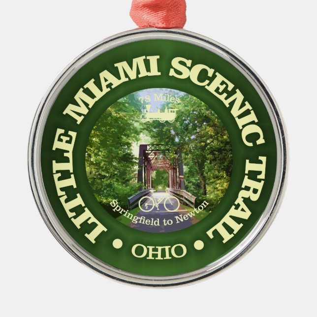 Little Miami Scenic Trail (cycling c) Metal Ornament (Front)