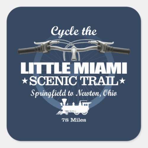 Little Miami Scenic Trail H2 Square Sticker