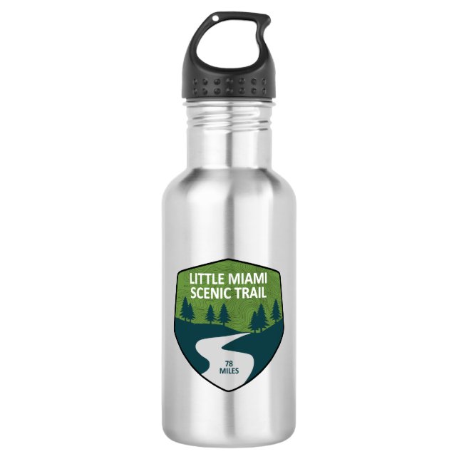 Little Miami Scenic Trail Stainless Steel Water Bottle (Front)
