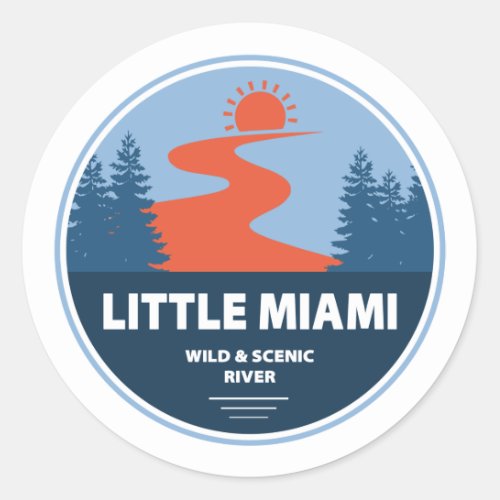 Little Miami Wild And Scenic River Classic Round Sticker