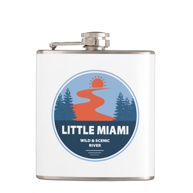 Little Miami Wild And Scenic River Flask (Front)