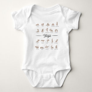 Little mice doing yoga baby bodysuit
