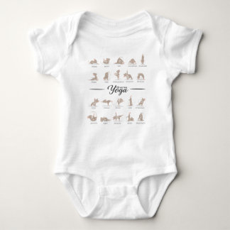 Little mice doing yoga baby bodysuit