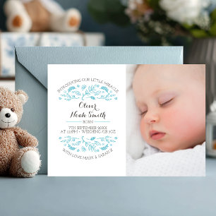 Little Miracle Baby Boy Birth Announcement