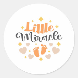 Little Miracle Baby Footprints Classic Round Sticker
