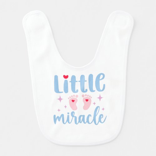 Little Miracle Baby Quotes Baby Bib
