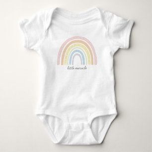 Little Miracle, Boho Rainbow Baby Bodysuit