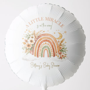 Little Miracle Boho Rainbow Baby Shower Balloon