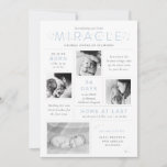 Little Miracle Preemie Nicu Infographic Birth Announcement at Zazzle