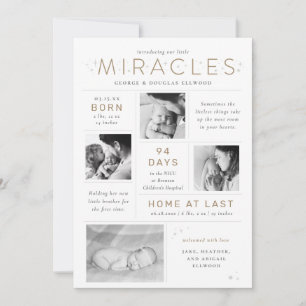 Little Miracles Twin Preemie NICU Infographic Announcement
