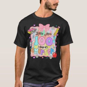 Little Miss 100 Days Smarter Girls Kids T-Shirt
