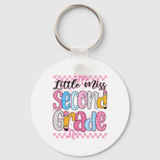 Little Miss 2nd Grade Ck To School Girls Kid Coque Keychain