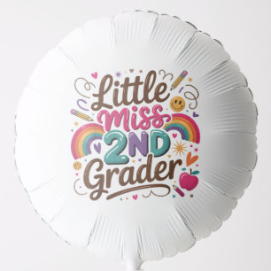 Little Miss 2nd Grade First Day of Second Grade Balloon