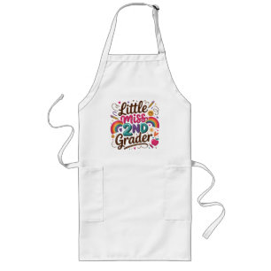 Little Miss 2nd Grade First Day of Second Grade Long Apron
