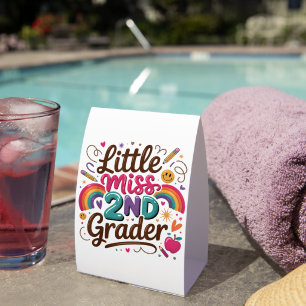 Little Miss 2nd Grade First Day of Second Grade Paper Table Tent