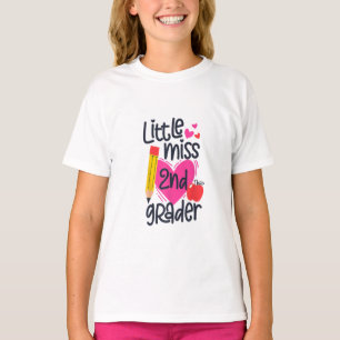 Little Miss 2nd Grader First Day Of Second Grade  T-Shirt
