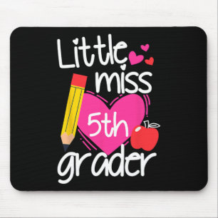 Little Miss 5th Grade First Day Of Hello Fifth Gra Mouse Pad