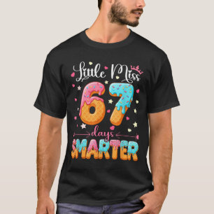 Little Miss 67 Days Smarter Kids Girls 67th Day Of T-Shirt