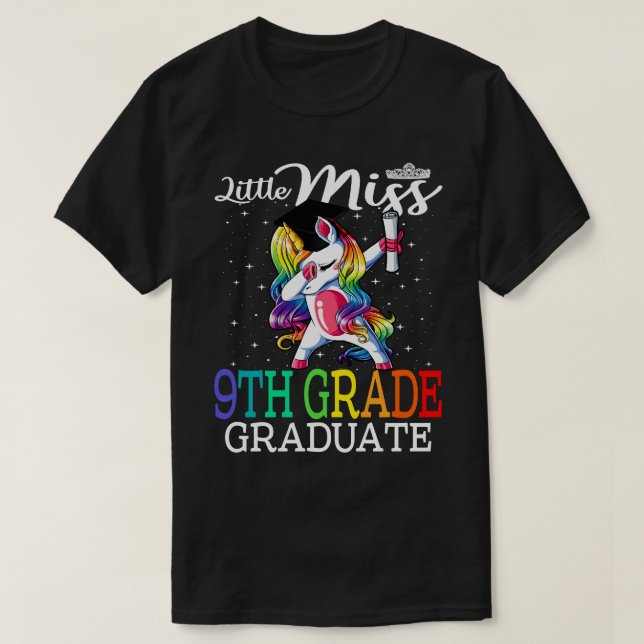 Little Miss 9th Grade Graduate Unicorn ver2 T-Shirt (Design Front)