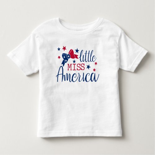 Little Miss America 4th of July Toddler T_shirt