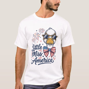 Little Miss America Patriotic Duck Vintage Shirt (