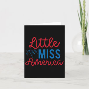 Little Miss America Patriotic Independence Day Card
