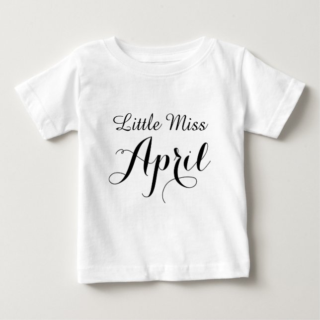 Little Miss April Baby Tutu Bodysuit (Front)