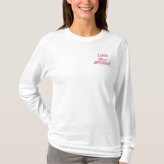 Little Miss Awesome Embroidered Long Sleeve T-Shirt