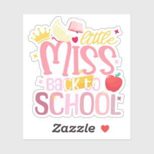 Little Miss Back To School Sticker