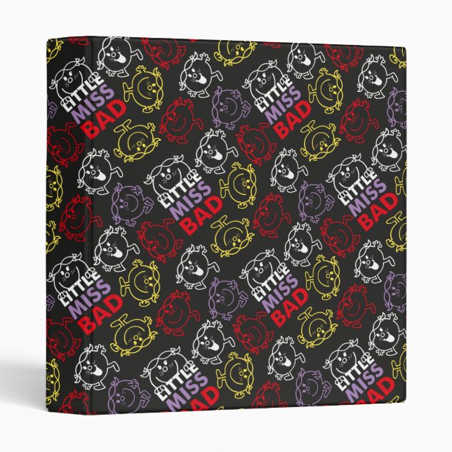 Little Miss Bad | Black, Red & Yellow Pattern Binder (Front/Spine)