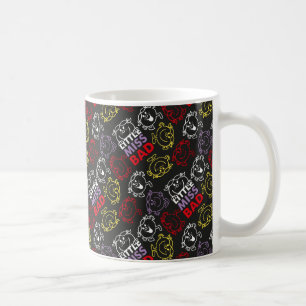 Little Miss Bad   Black, Red & Yellow Pattern Coffee Mug