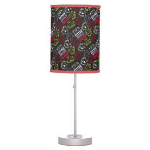 Little Miss Bad Black, Red & Yellow Pattern Table Lamp