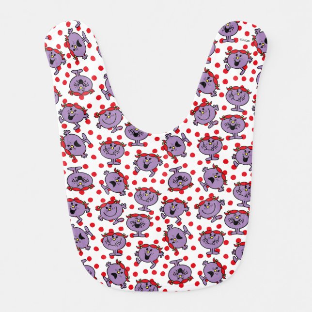Little Miss Bad | Red Polka Dot Pattern Bib (Front)