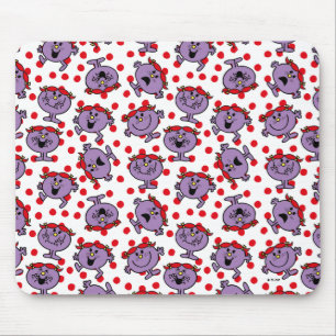 Little Miss Bad Red Polka Dot Pattern Mouse Pad