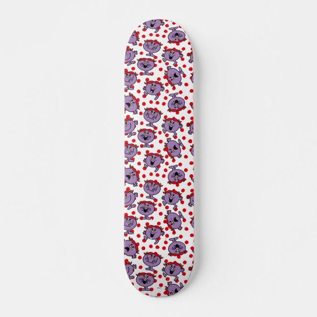 Little Miss Bad | Red Polka Dot Pattern Skateboard Deck (Front)