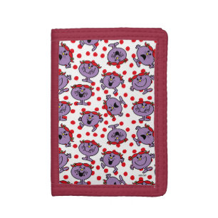 Little Miss Bad   Red Polka Dot Pattern Tri-fold Wallet