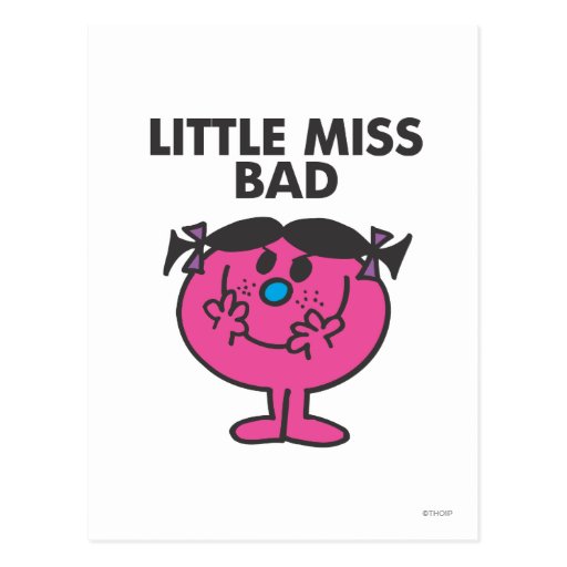 Little Miss Bad | Wicked Smile Postcard | Zazzle