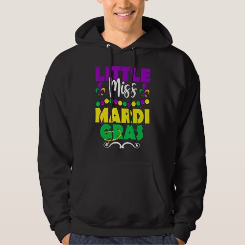 Little Miss Beads  Mardi Gras Outfit For Women Gi Hoodie