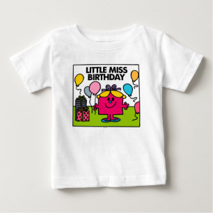 Little Miss Birthday Presents & Balloons Baby T-Shirt
