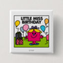 Little Miss Birthday | Presents & Balloons Pinback Button