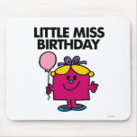 Little Miss Birthday With Pink Balloon Mouse Pad