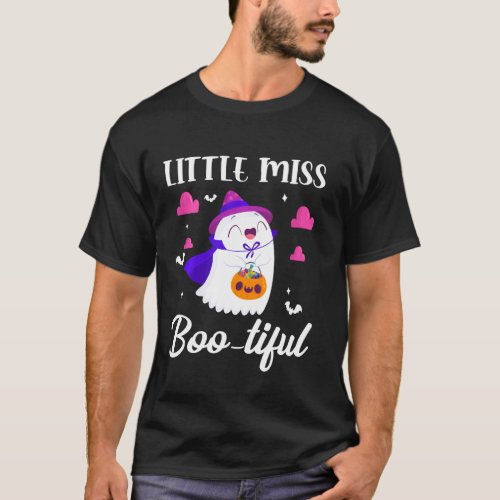 Little Miss Boo Tiful Halloween Ghost Boo Funny T_Shirt