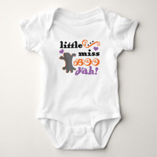 little miss boo yah cute halloween baby bodysuit