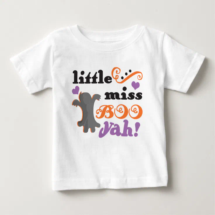 little miss boo yah cute halloween baby T-Shirt | Zazzle