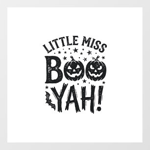 Little Miss Boo Yah Vintage Halloween Shirt Design Floor Decals