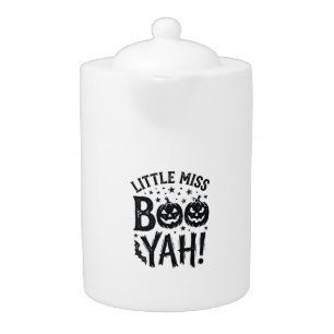 Little Miss Boo Yah Vintage Halloween Shirt Design Teapot
