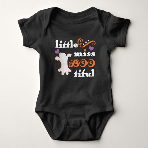 little miss bootiful cute halloween baby bodysuit