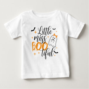 Little Miss Bootiful, Girl Halloween, Cute Ghost  Baby T-Shirt