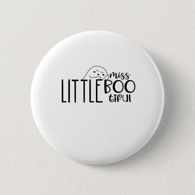 Little Miss Bootiful Retro Classic Button (Front)